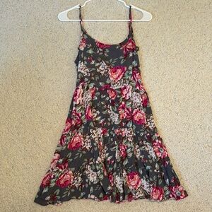 Paper Crane Black and Pink Backless Sundress